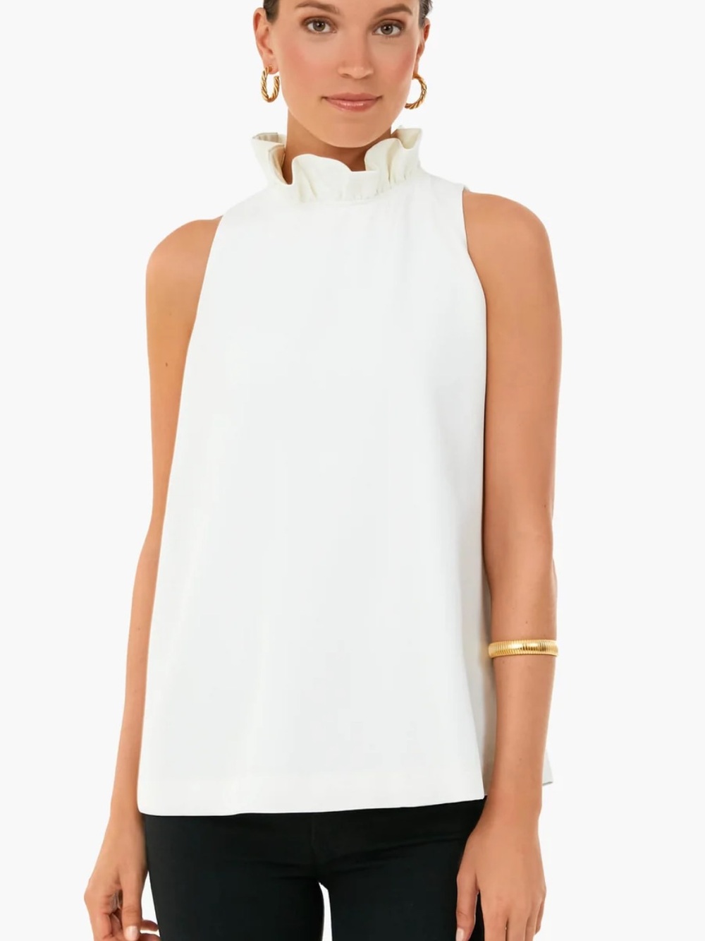 TUCKERNUCK Ivory Mason Top White Women’s XS NWT Ruffle Trim